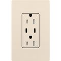 Product Image of Claro 15A USB Type C Duplex Receptacle, Gloss Finish (Light Almond), CAR-15-CCTR-LA