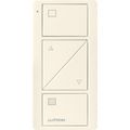 Product Image of Pico 2-Button with Raise/Lower Wireless Smart Remote for Shade Control, Shade Icon Engraving, (Satin Biscuit), PJ2-2BRL-TBI-S01