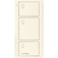 Product Image of Pico 3-Button with Raise/Lower Wireless Smart Remote for Shade Control, Shade Icon Engraving (Satin Snow), PJ2-3BRL-TSW-S01