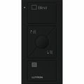 Product Image of Pico 3-Button with Raise/Lower Wireless Smart Remote for Sheer Control, Icon and Text Engraving, (Gloss Black), PJ2-3BRL-GBL-S04