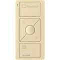 Product Image of Pico 3-Button with Raise/Lower Wireless Smart Remote for Drapery Control, Icon and Text Engraving, (Gloss Black), PJ2-3BRL-GBL-S07
