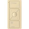 Product Image of Pico 3-Button with Raise/Lower Wireless Smart Remote for Blackout Control, Icon and Text Engraving, (Gloss Ivory), PJ2-3BRL-GIV-S03