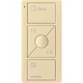 Product Image of Pico 3-Button with Raise/Lower Wireless Smart Remote for Sheer Control, Icon and Text Engraving, (Gloss Ivory), PJ2-3BRL-GIV-S04