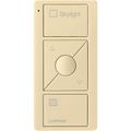 Product Image of Pico 3-Button with Raise/Lower Wireless Smart Remote for Blind Control, Icon and Text Engraving, (Gloss Ivory), PJ2-3BRL-GIV-S05