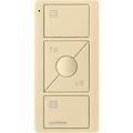 Product Image of Pico 3-Button with Raise/Lower Wireless Smart Remote for Horizontal Sheer Blind Control, Icon and Text Engraving, (Gloss Ivory), PJ2-3BRL-GIV-S09