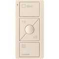 Product Image of Pico 3-Button with Raise/Lower Wireless Smart Remote for Blackout Control, Icon and Text Engraving, (Gloss Light Almond), PJ2-3BRL-GLA-S03