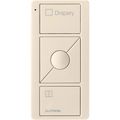 Product Image of Pico 3-Button with Raise/Lower Wireless Smart Remote for Skylight Control, Icon and Text Engraving, (Gloss Light Almond), PJ2-3BRL-GLA-S06