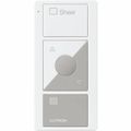 Product Image of Pico 3-Button with Raise/Lower Wireless Smart Remote for Shade Control, Icon and Text Engraving, (Gloss White/Gray), PJ2-3BRL-GWG-S02