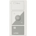 Product Image of Pico 3-Button with Raise/Lower Wireless Smart Remote for Drapery Control, Icon and Text Engraving, (Gloss White/Gray), PJ2-3BRL-GWG-S07