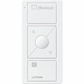 Product Image of Pico 3-Button with Raise/Lower Wireless Smart Remote for Horizontal Sheer Blind Control, Icon and Text Engraving, (Gloss White/Gray), PJ2-3BRL-GWG-S09