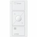 Product Image of Pico 3-Button with Raise/Lower Wireless Smart Remote for Blackout Control, Icon and Text Engraving, (Gloss White), PJ2-3BRL-GWH-S03