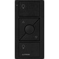 Product Image of Pico 3-Button with Raise/Lower Wireless Smart Remote for Fan Control, Fan Icon Engraving (Satin Midnight), PJ2-3BRL-TMN-F01