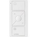 Product Image of Pico 3-Button with Raise/Lower Wireless Smart Remote for Audio Control, Audio Icon Engraving (Satin Snow), PJ2-3BRL-TSW-A02