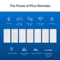 Product Image of Pico 3-Button with Raise/Lower Wireless Smart Remote for Skylight Control, Icon and Text Engraving (Satin Snow), PJ2-3BRL-TSW-S06