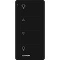 Product Image of Pico PRO 4-Button Wireless Smart Remote for Light Control, Light Icon Engraving, (Gloss Black), Caseta PRO Packaging, PJ2-4B-BL-L01P