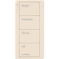 Product Image of Pico 4-Button Wireless Smart Remote for Light Control, Light Icon Engraving, (Gloss Light Almond), PJ2-4B-GLA-L01