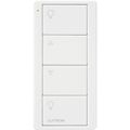 Product Image of Pico 4-Button Wireless Smart Remote for Light Control, Light Icon Engraving, (Gloss White), PJ2-4B-GWH-L01