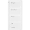 Product Image of Pico 4-Button Wireless Smart Remote for Light Control, Light Icon Engraving, (Gloss White), PJ2-4B-GWH-L01