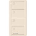 Product Image of Pico PRO 4-Button Wireless Smart Remote for Light Control, Light Icon Engraving, (Gloss Light Almond), Caseta PRO Packaging, PJ2-4B-LA-L01P