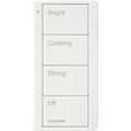Product Image of Pico 4-Button Wireless Smart Remote for Light Control, Light Icon Engraving (Satin Snow), PJ2-4B-TSW-L01