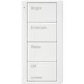 Product Image of Pico 4-Button Wireless Smart Remote for 2-Group Light Control, Light Icon Engraving (Satin Snow), PJ2-4B-TSW-L21