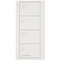 Product Image of Pico 4-Button Wireless Smart Remote for Programmable Scene Control, Any Room Icon Engraving (Satin Snow), PJ2-4B-TSW-P03