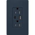 Product Image of Claro 15A USB Type A&C Duplex Receptacle (Deep Sea), SCR-15-ACTR-DE