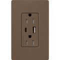 Product Image of Claro 15A USB Type A&C Duplex Receptacle, Satin Finish (Espresso), SCR-15-ACTR-EP
