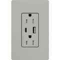 Product Image of Claro 15A USB Type A&C Duplex Receptacle, Satin Finish (Pebble), SCR-15-ACTR-PB