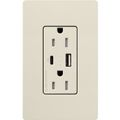 Product Image of Claro 15A USB Duplex Receptacle (Pumice), SCR-15-ACTR-PM
