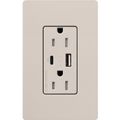 Product Image of Claro 15A USB Type A&C Duplex Receptacle, Satin Finish (Taupe), SCR-15-ACTR-TP