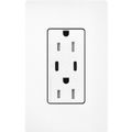 Product Image of Claro 15A USB Type A&C Duplex Receptacle, Satin Finish (Brilliant White), SCR-15-CCTR-BW