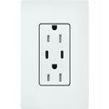 Product Image of Claro 15A USB Type A&C Duplex Receptacle, Satin Finish (Glacier White), SCR-15-CCTR-GL