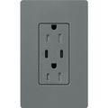 Product Image of Claro 15A USB Type A&C Duplex Receptacle, Satin Finish (Slate), SCR-15-CCTR-SL