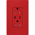 Product Image of Claro 15A USB Type A&C Duplex Receptacle, Satin Finish (Signal Red), SCR-15-CCTR-SR