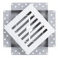Product Image of Breezelux 6SQ Removable Flush Mount Wall & Ceiling Air Supply 6" x 6" (Duct Opening) Requires 6" x 6" Drywall Opening