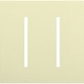 Product Image of New Architectural 2-Gang Wall Plate, Fits Grafik T Controls, Matte Finish, LWT-GG-AL, Almond