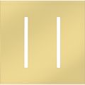 Product Image of New Architectural 2-Gang Wall Plate, Fits Grafik T Controls, Metal Finish, Bright Brass