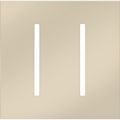 Product Image of New Architectural 2-Gang Wall Plate, Fits Grafik T Controls, Metal Finish, Bright Nickel