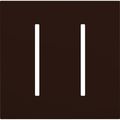 Product Image of New Architectural 2-Gang Wall Plate, Fits Grafik T Controls, Matte Finish, LWT-GG-BR, Brown
