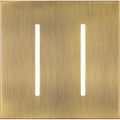 Product Image of New Architectural 2-Gang Wall Plate, Fits Grafik T Controls, Metal Finish, Antique Brass