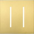 Product Image of New Architectural 2-Gang Wall Plate, Fits Grafik T Controls, Metal Finish, Satin Brass