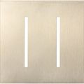 Product Image of New Architectural 2-Gang Wall Plate, Fits Grafik T Controls, Metal Finish, Satin Nickel