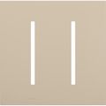 Product Image of New Architectural 2-Gang Wall Plate, Fits Grafik T Controls, Matte Finish, LWT-GG-TP, Taupe