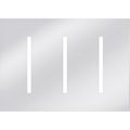 Product Image of New Architectural 3-Gang Wall Plate, Fits Grafik T Controls, Metal Finish, Bright Chrome