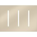 Product Image of New Architectural 3-Gang Wall Plate, Fits Grafik T Controls, Metal Finish, Bright Nickel
