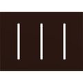Product Image of New Architectural 3-Gang Wall Plate, Fits Grafik T Controls, Matte Finish, LWT-GGG-BR, Brown
