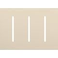 Product Image of New Architectural 3-Gang Wall Plate, Fits Grafik T Controls, Matte Finish, Light Almond