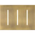 Product Image of New Architectural 3-Gang Wall Plate, Fits Grafik T Controls, Metal Finish, Antique Brass