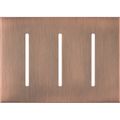 Product Image of New Architectural 3-Gang Wall Plate, Fits Grafik T Controls, Metal Finish, Antique Bronze